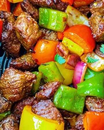 airfryer-steakbitespeppers