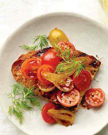 mixedtomatoesbalsamicdillbrischetta