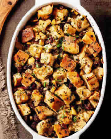 sausageapplestuffingcranberries