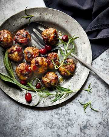sausagecranberrystuffingmeatballs