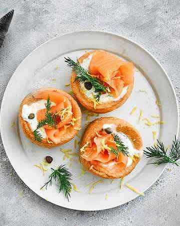 yorkshirepuddingsmokedsalmoncremefraiche