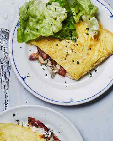 omeletbaconmushroomricotta