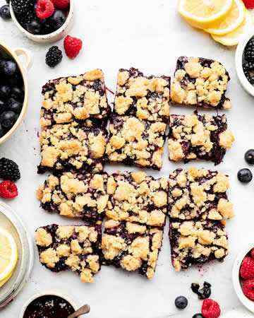 berrycrumblebarslemonglaze