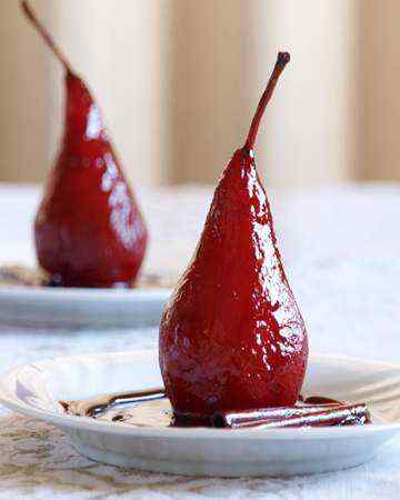 pearspoachedinredwine