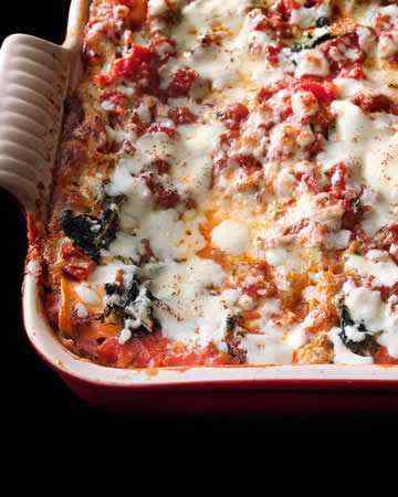 lasagnasausagespinachthreecheeses