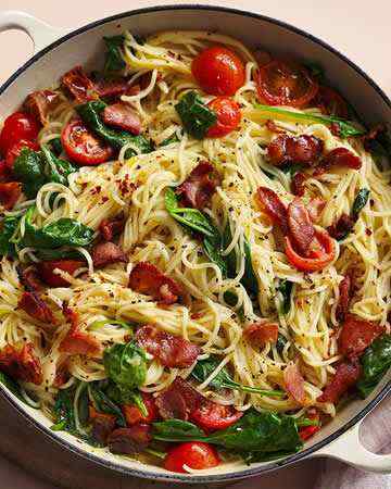 onepotbaconspinachtomatopasta