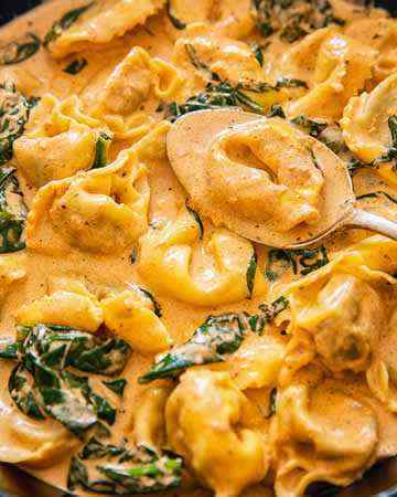 tortellonitomatosaucespinach