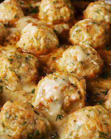 chickenmeatballsonionscheese