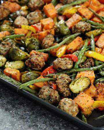 turkeysausagevegetablebake