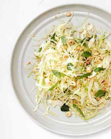 greencabbagesaladvinaigrettehazelnuts