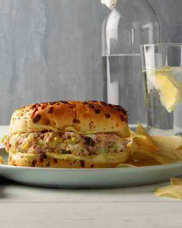 bakedhamsaladsandwiches