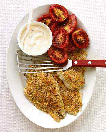 breadedflounderroastedtomatoes