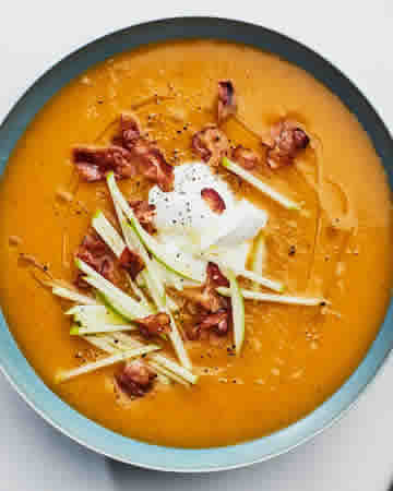 butternutsquashcreamsoupapplesbacon