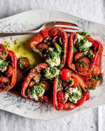 roastedredpepperscherrytomatoesricotta